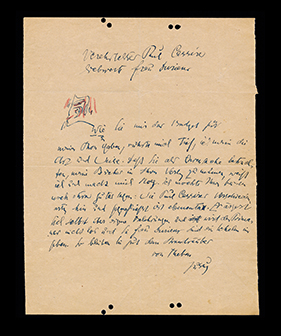 Brief von Else Lasker-Schüler an Paul Cassirer und Tilla Durieux, o.J., Akademie der Künste, Berlin, Tilla-Durieux-Archiv, Nr. 682